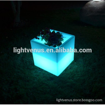 cheap color changing led square flower pot for whole sale